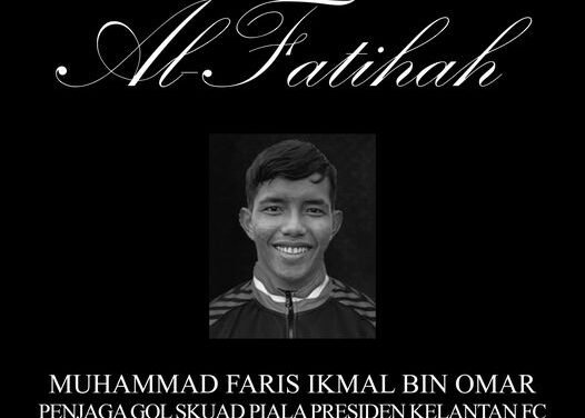 Penjaga gol Piala Presiden Kelantan FC meninggal dunia
