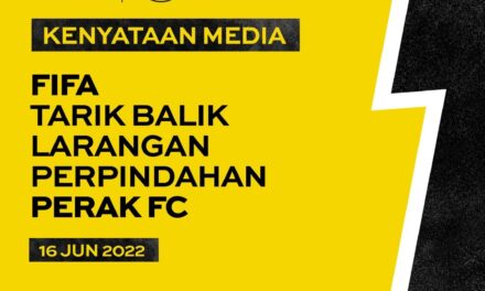 FIFA tarik balik larangan perpindahan Perak FC