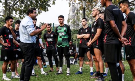 Sesi latihan skuad KL City menjelang aksi pusingan kedua Piala FA