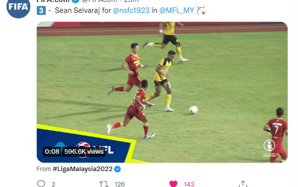 Gol Sean Selvaraj undang perhatian Fifa.com, berpeluang tercalon Anugerah Puskas