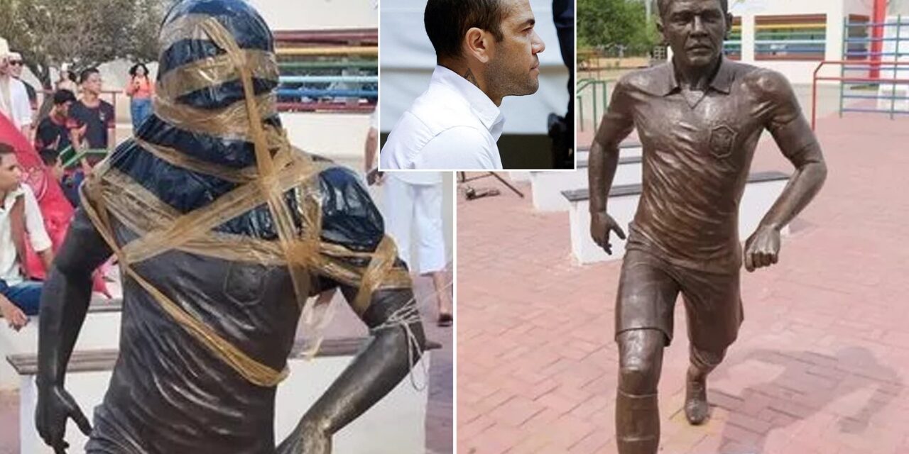 Penduduk tuntut alihkan patung ‘perogol’, Dani Alves di Bahia