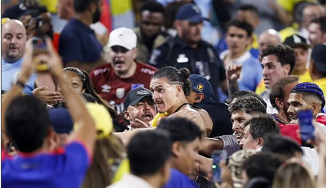 Nunez berdepan hukuman berat selepas bergaduh dengan peminat Colombia