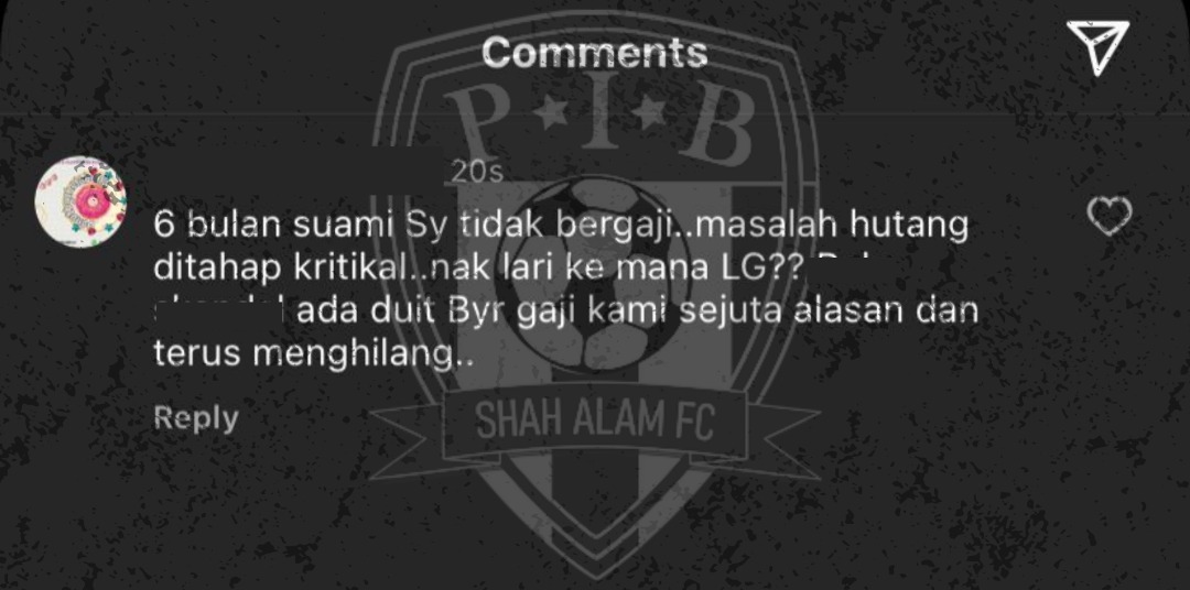 Isteri pemain PIB Shah Alam kesal sikap lepas tangan pemilik kelab