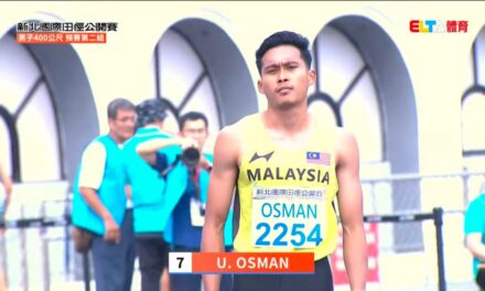Umar Osman Pecah Rekod Kebangsaan, Raih Perak Di Taipei