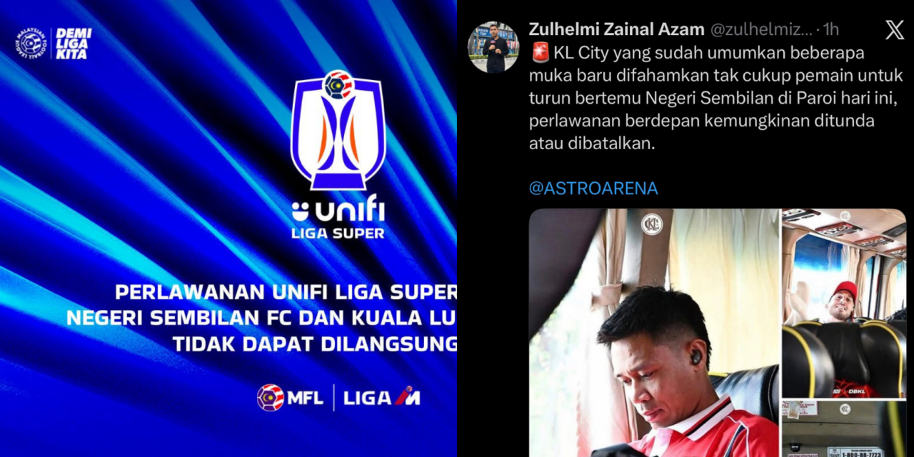 Aksi Negeri Sembilan FC-KL City Tidak Dapat Dilangsungkan Susulan Wabak Influenza