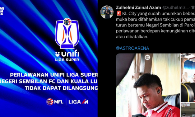 Aksi Negeri Sembilan FC-KL City Tidak Dapat Dilangsungkan Susulan Wabak Influenza